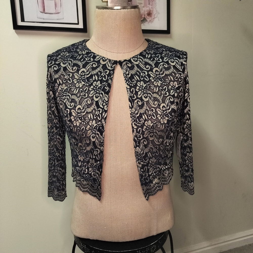 Jessica Howard Black Lace Women's Blazer